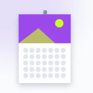 Calendario de pared impreso con espiral metálico — Tropa Circa